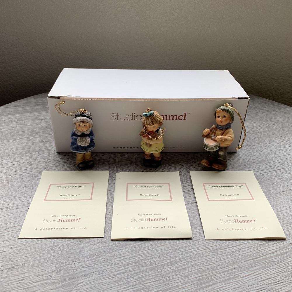 Studio Hummel 3-pc Set Goebel Berta Hummel Christmas Ornaments (Set 8) 96038 - Picture 2 of 16